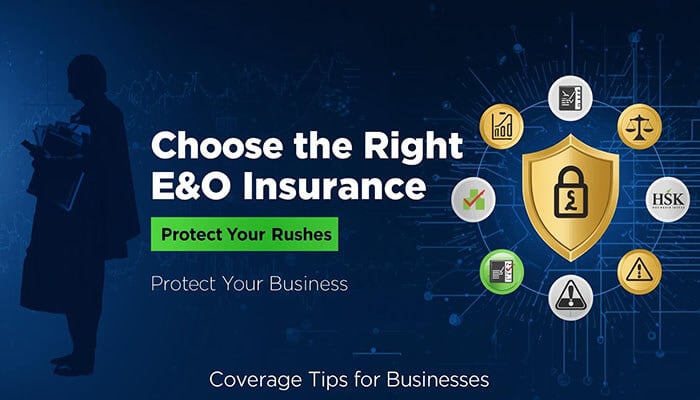 Errors and Omissions Insurance: Essential Coverage for Professionals in 2026 - finsurancebiz - Finsurancebiz Choose the right Errors and Omissions (E&O) insurance with shield, icons, and tips for protecting your business, emphasizing coverage options for businesses.