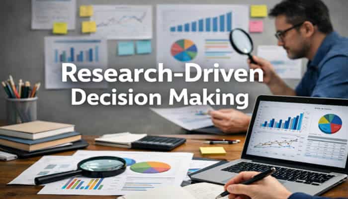 Research-Driven Decision Making - Fin Surance Biz - Finsurancebiz Pedrovazpaulo Stocks Investment: A professional workspace with financial charts, graphs, and magnifying glasses representing research-driven decision making in stock market investing.