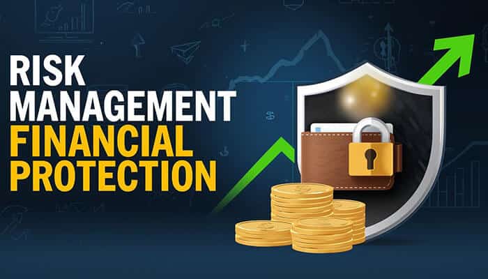 Finance Advice Disfinancified: A Modern Guide to Simple and Smart Money Management - Finsurancebiz Finance advice disfinancified concept showing risk management and financial protection with shield, coins, and secure savings.