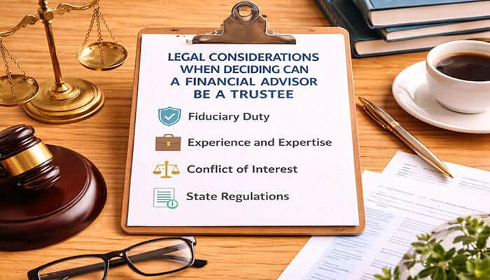 Can A Financial Advisor Be a Trustee? Legal Rules, Risks & Expert Guide (2026) - finsurancebiz - Finsurancebiz Can a financial advisor be a trustee legal considerations including fiduciary duty conflict of interest and regulatory compliance