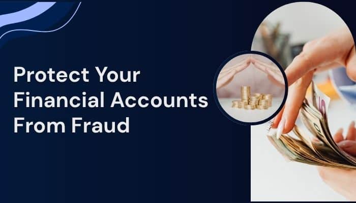 Money Yoga: How to Stretch, Balance and Grow Your Money - finsurancebiz - Finsurancebiz Money yoga fraud-protection graphic showing hands holding cash beside stacked coins and financial account security advice.