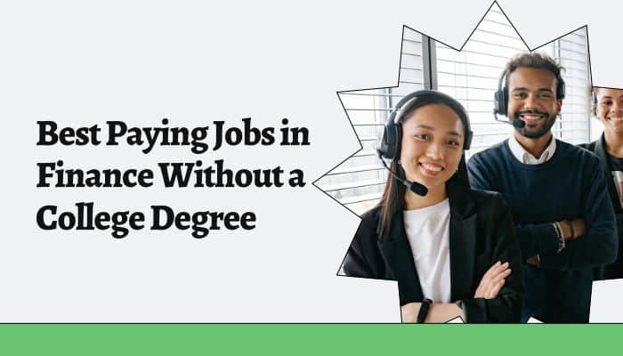 Best Paying Jobs in Finance: 15 Careers Worth Exploring - finsurancebiz - Finsurancebiz Best Paying Jobs in Finance Without a College Degree – finance and customer service professionals wearing headsets in an office.